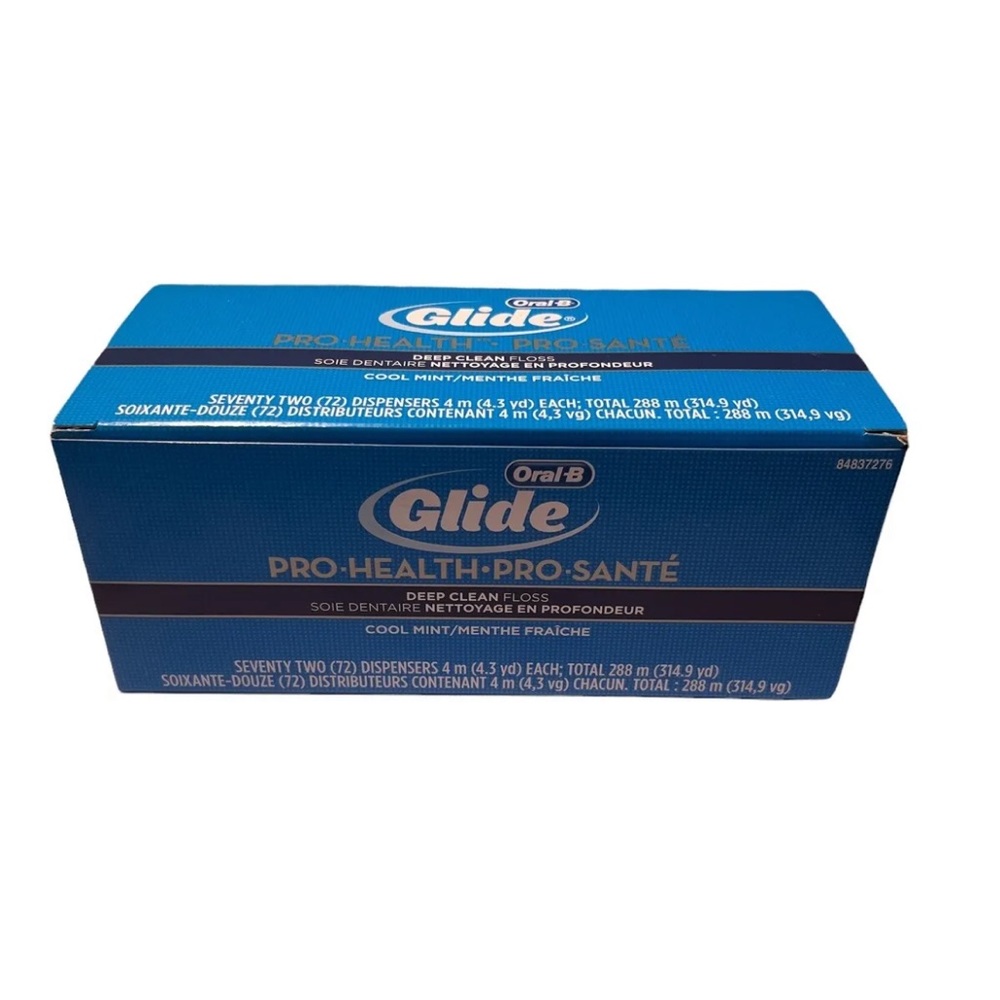 Box of 72 Oral B Glide Pro-Health Dental Floss 
4 m (4.3 yd/vg) each